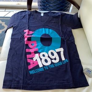 Alpha Omicron Pi V-Neck Tee